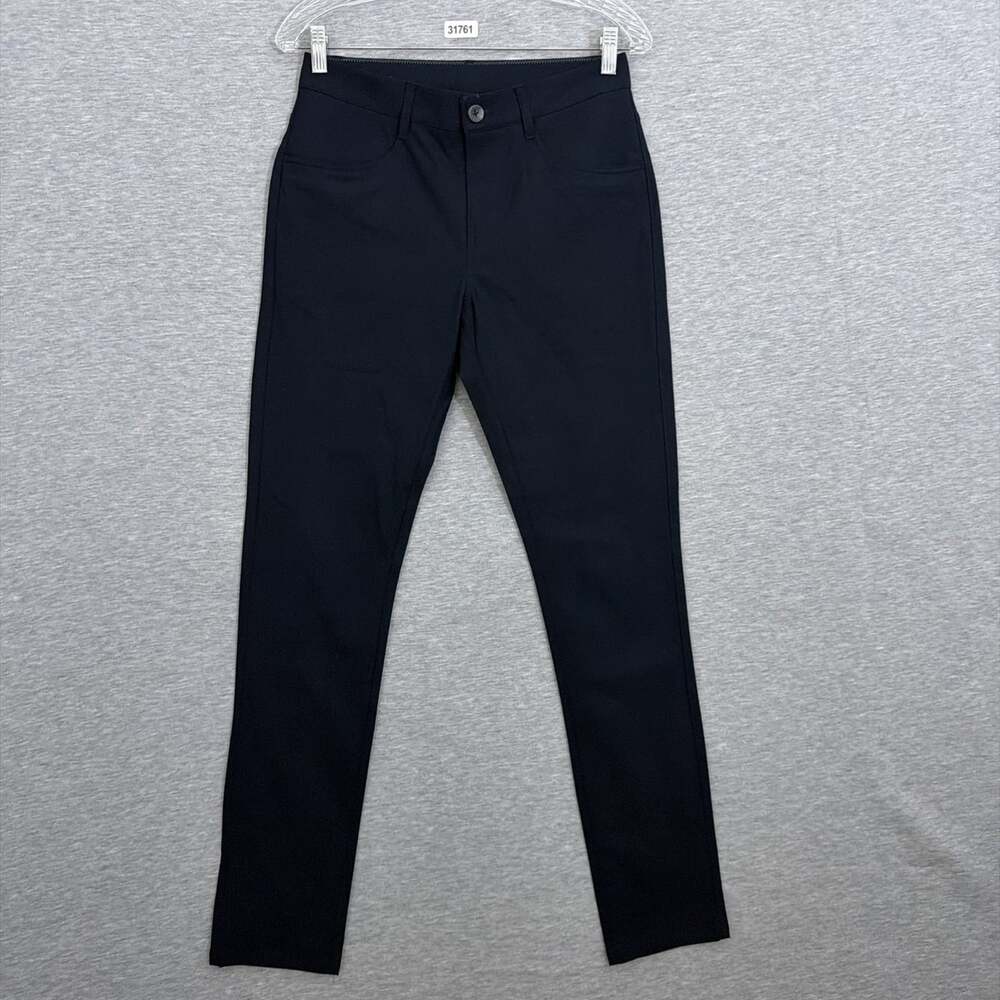 Vuori Men's Size 28 Navy Blue Polyester Athletic Slim Fit Meta Pants
